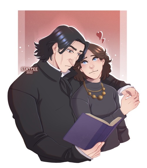 Commission for ravenclaw.writer (thank you!) on IG. Here’s Snape and their oc, Rose. Tip the artist?