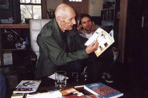 post-punker:  Kurt Cobain and William Burroughs, October 1993  “I waited and Kurt got out with another man. Cobain was very shy, very polite, and obviously enjoyed the fact that I wasn’t awestruck at meeting him. There was something about him, fragile