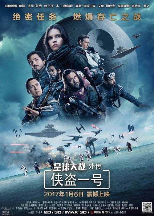 Rogue One will finally be released in China tomorrow (in four hours to be exact). I can imagine how 