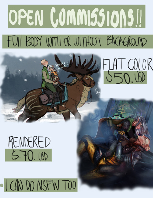 onehundred-fandoms:EMERGENCY COMMISSIONS OPENED!!Please help me! I’m having quite a hard time :(A fe