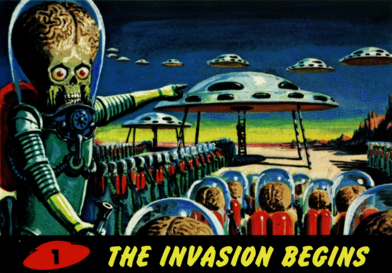 horroroftruant:  Mars Attacks Trading Cards (Ten Images)Mars Attacks is a science