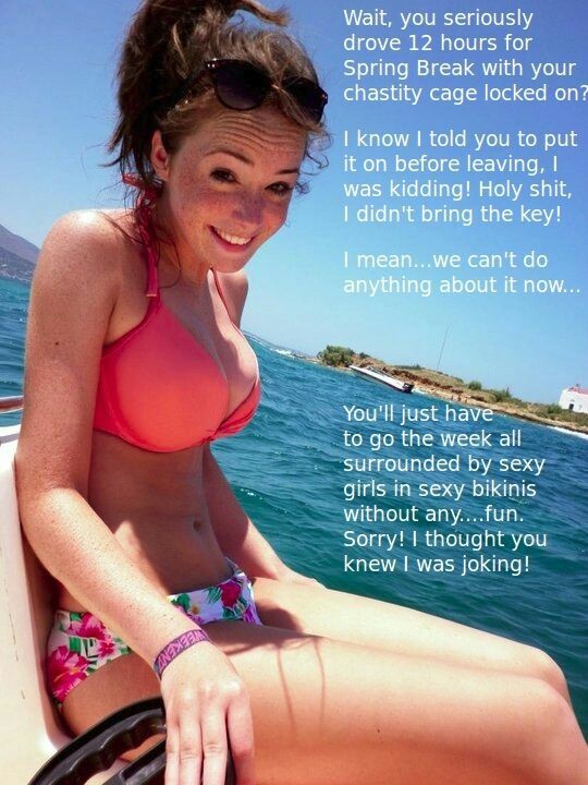 tonitheblonde:  “Oh my! The chastity device will remain locked up indefinitely.