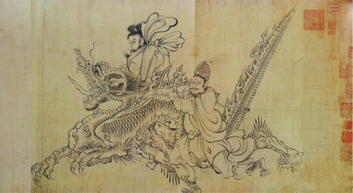 吴道子 - 送子天王图by Wu Daozi (Tang Dynasty)