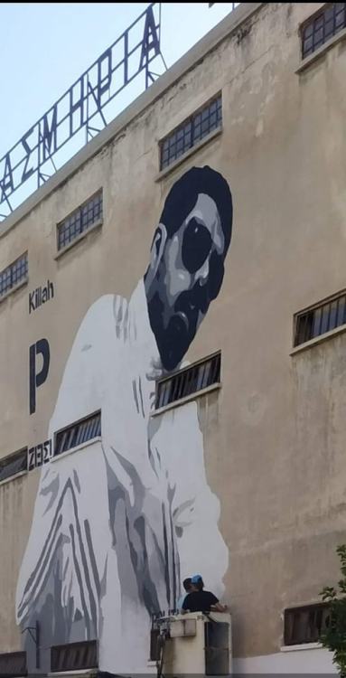 fromgreecetoanarchy:Giant graffiti for Antifa rapper Pavlos Fyssas who was murdered by neonazis on 1