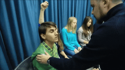 Bunch of Russian boys getting brainless and befuddled with hypnosis.