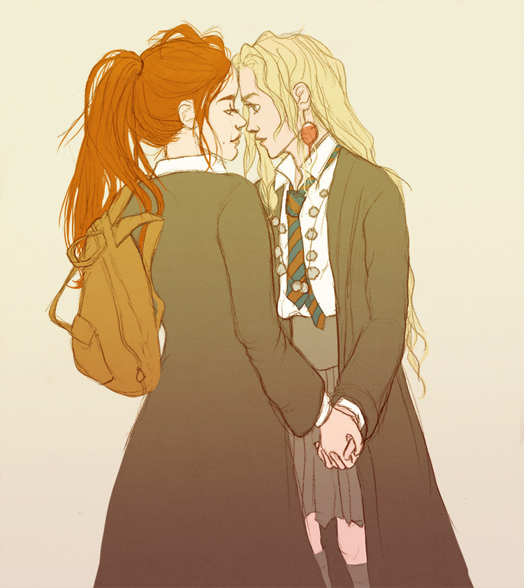 theunsinkable:  Some Ginny/Luna for the HP fandom reunion that’s going on on LJ