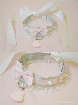 littlepinkkittenshop:  New collar I just made. I’ll most likely add it to my shop a little later. ♡ 