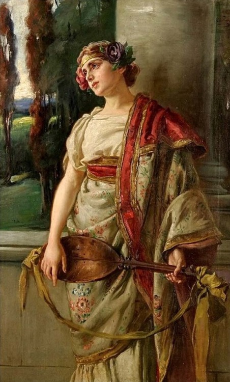 oldpaintings:Allegory of Music, c.1890 by Carl Zewy (Austrian, 1855–1929)