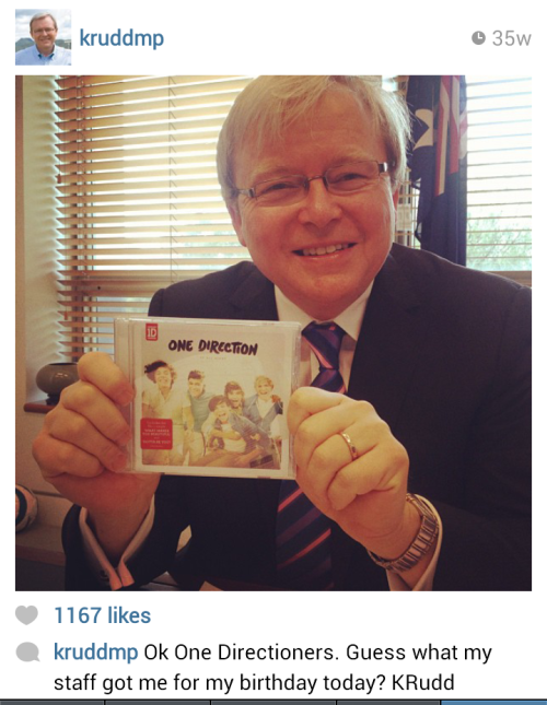 15piecesofflare:  Ladies and Gentlemen, the epitome of Australian politics: Kevin Rudd.