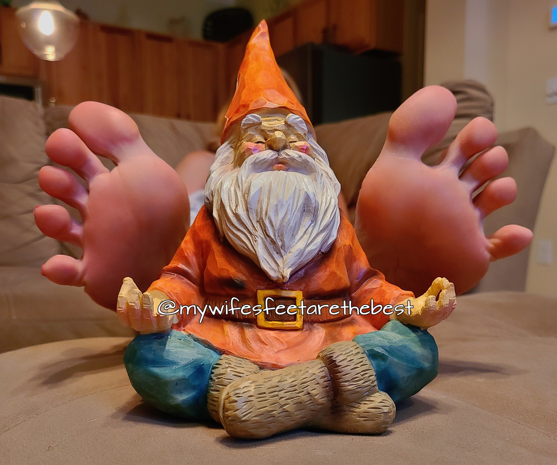 mywifesfeetarethebest:Even gnomes can manifest fantastic things. Luck guy got both