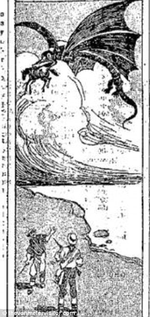 cryptidchronicles:The unsolved mystery of the Van Meter Visitor - a winged creature with a glowing h