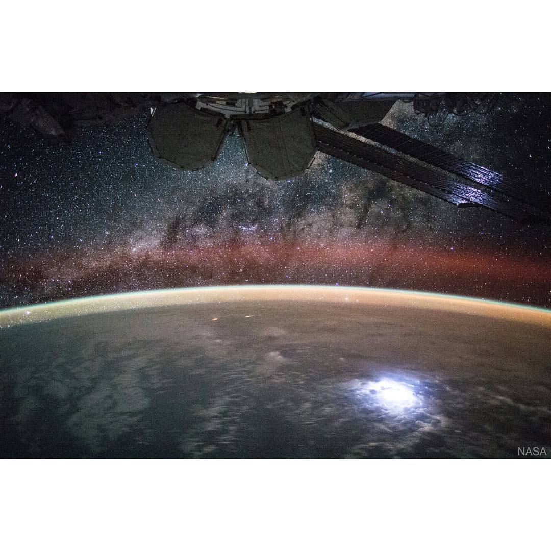 Space Station Vista: Planet and Galaxy #nasa #apod #jsc #esrs #iss #internationalspacestation