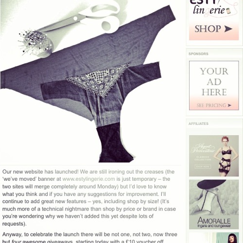 Very excited to have Mina Confidants featured on the Esty Lingerie blog. Go and have a little read o