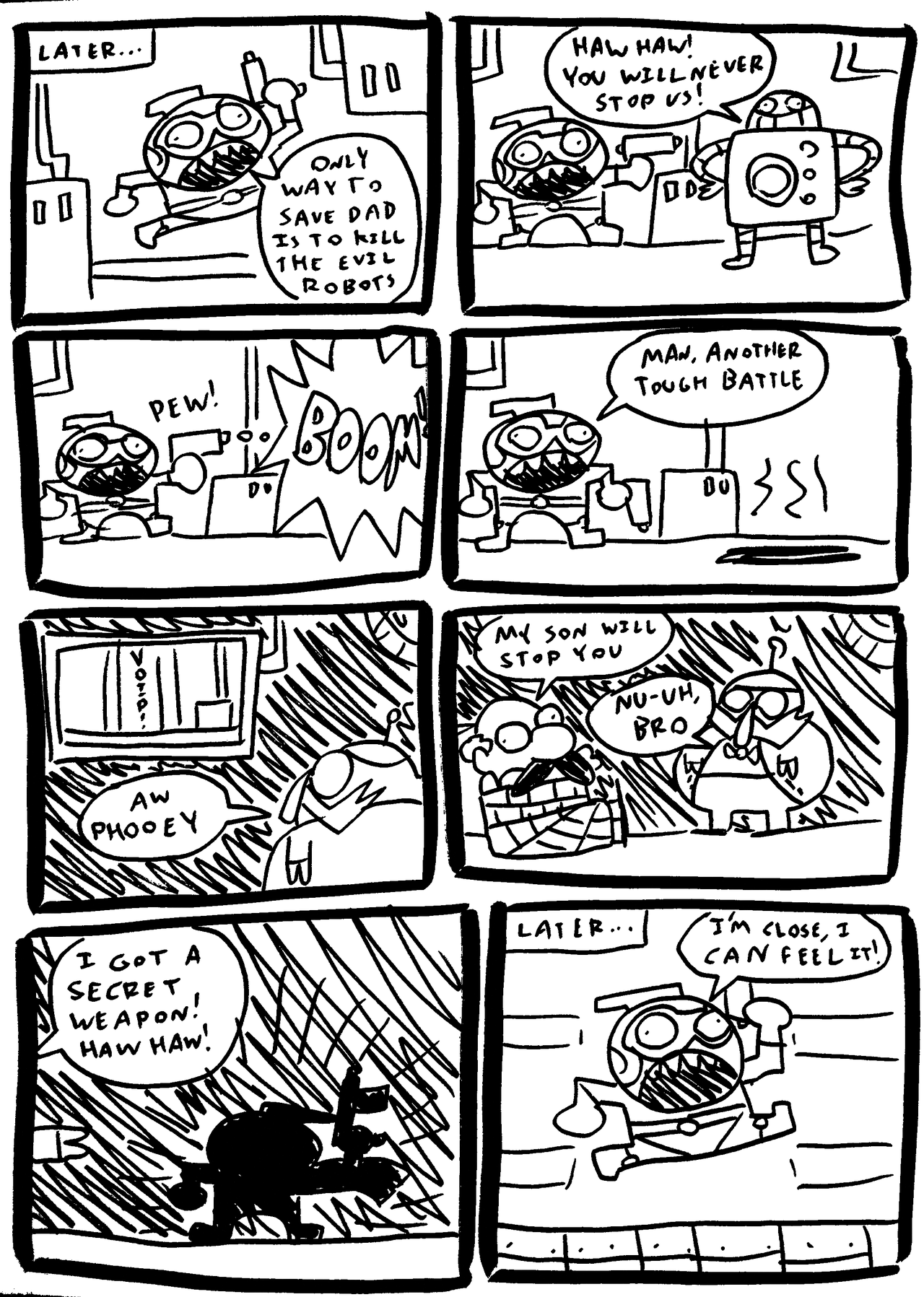 Here’s a dumb comic I made for school. My main goal was to make an, “Anti-Story”.