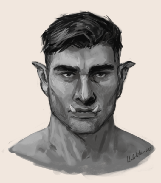 havent had much time for doing digital lately, so hereās a really quick messy study of my life cleric Mirko