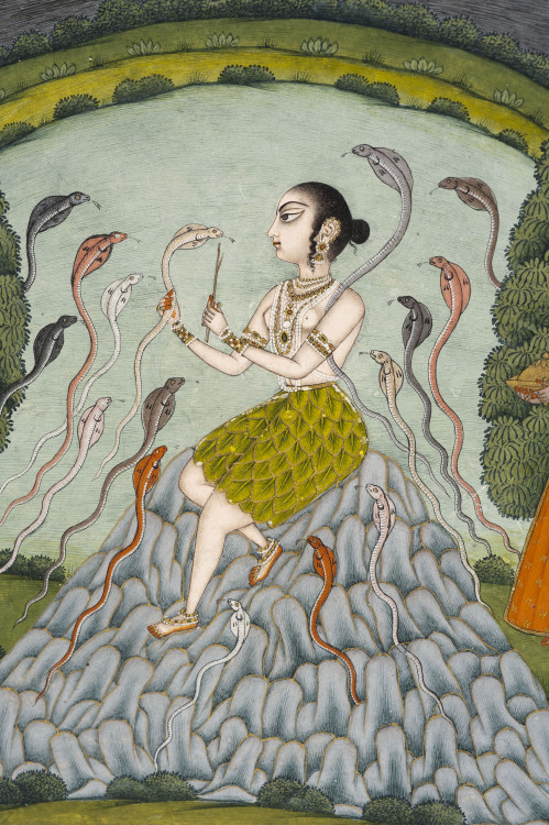 Unknown Artist - Asavari Ragini, Paintings: Pigments and Gold on Paper, Murshidabad, India, Late 18t