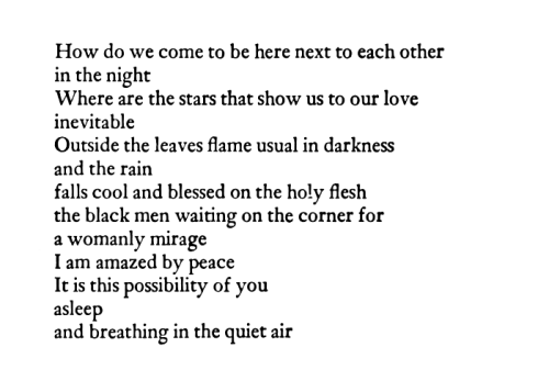June Jordan, Poem For My Love
