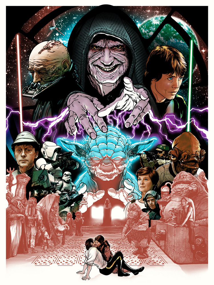 geekynerfherder:   ‘Star Wars’ Original Trilogy by Joshua Budich.12&quot;