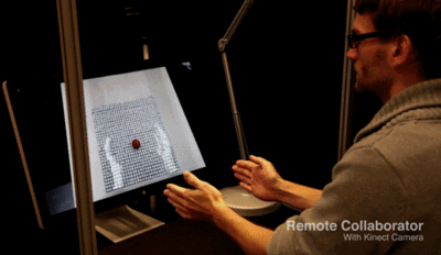 tacticalthaumaturge:  colaeuphoria:  comandc-rldd:  inFORM is a Dynamic Shape Display where users can interact with digital information in a tangible way rendering 3D content physically. The project, made in MIT Labs, can also interact with the physical