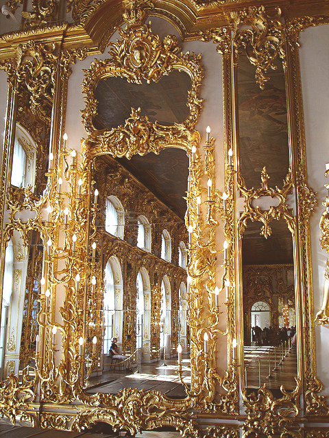 historyofromanovs: The Ballroom of Catherine Palace, Tsarskoe Selo, Russia. Source