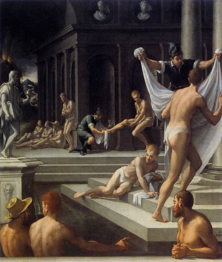 Baths At Pozzuoli By Girolamo Macchietti, 1570-1572