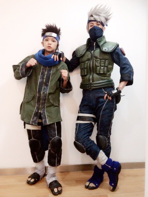 Konohamaru and Kakashi Hatake.