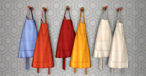 I’m not sure if this was ever converted before - these are the basegame aprons from TS4. (I think th