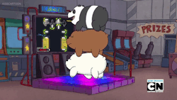 webarebearsgifs:  The bear brothers play DDR