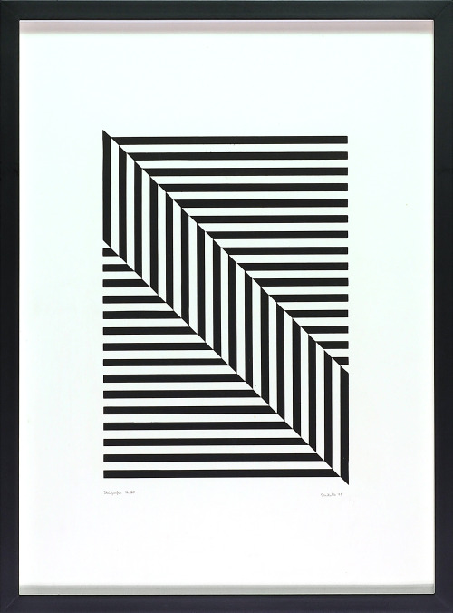 Luiz Sacilotto [Brazil] (1924-2003) ~ ‘OPTICAL I’, 1975. Serigrafia (60 X 40 cm).