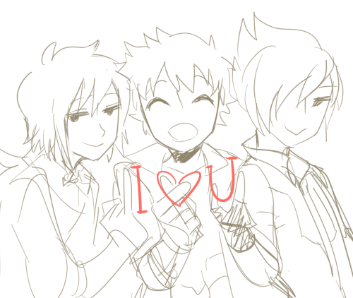 chiicharron: team rwby and heart hand signs and sum boys i just realized this would be perfect to post on vday lmao 