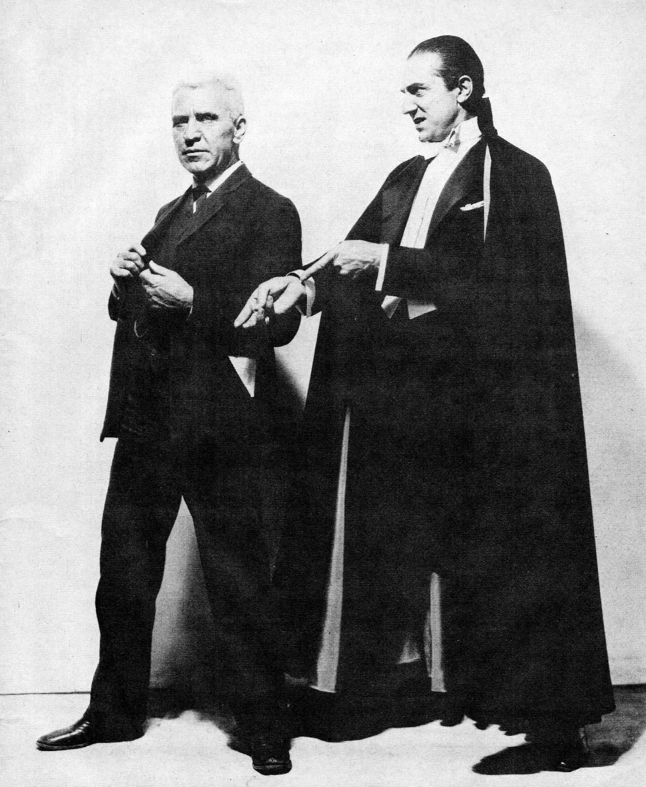 gameraboy:  Edward Van Sloan and Bela Lugosi publicity photo for Dracula (1931) 