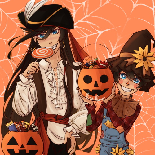 happy halloween from my boys! this was for a touken ranbu gift exchange! 