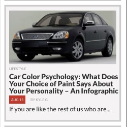 What is the color of your car? You might be surprised to know that it does reflect your personality. Or not. Check the article at bonafidepanda.com   #bonafidepanda #newpost #instagood #latestupdate #articlepost #sharewithfriends #instago #instacool #iger