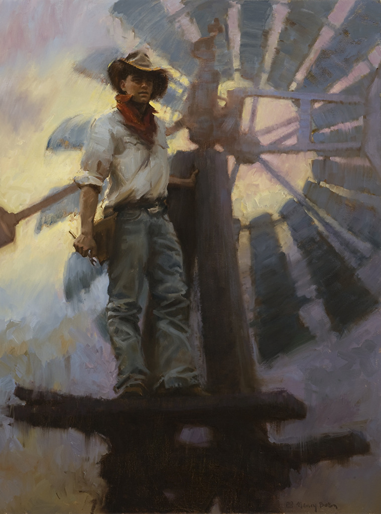 bloghqualls:  Nancy Boren - Aloft in the Western SkyOil on canvas, 2014Best of Show,