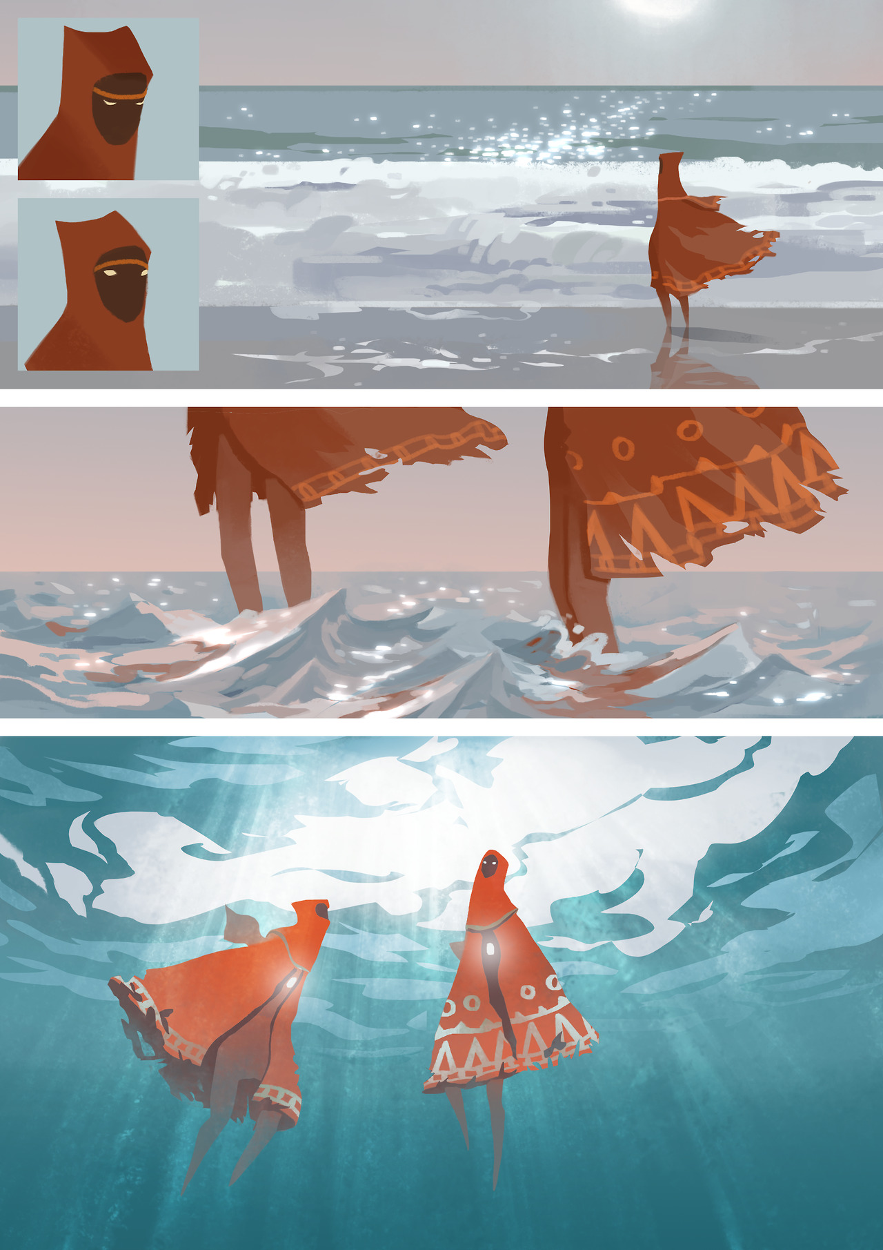 aravshetikolava: A Journey comic about a wayfarer who turned away from the mountain.