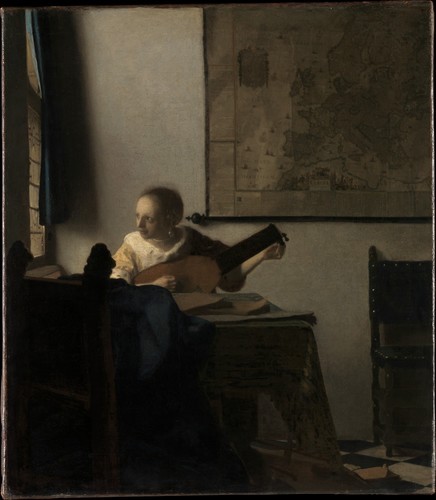 Young Woman with a Lute, Johannes Vermeer, ca. 1662–63, European PaintingsBequest of Collis P.