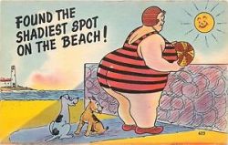 thehistoryofheaviness:Vintage beach postcard