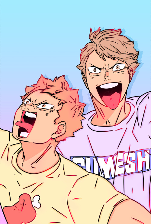 Hinata & The Great King!“Hey, Oikawa-san? Earlier today... for a minute... just one short minute