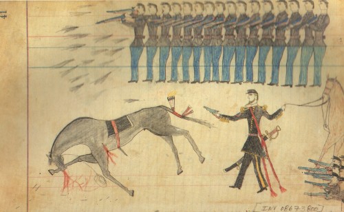 georgy-konstantinovich-zhukov:An Arapaho warrior rescues another warrior while under fire from a gro