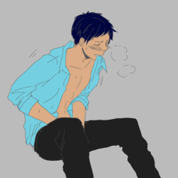 aominecchisdick:   Teikou!Aomine having some alone time…..  