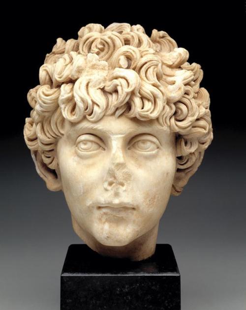 ancientpeoples: Head of a Roman Youth AD 140-170 Roman Imperial This strikingly handsome and sensiti