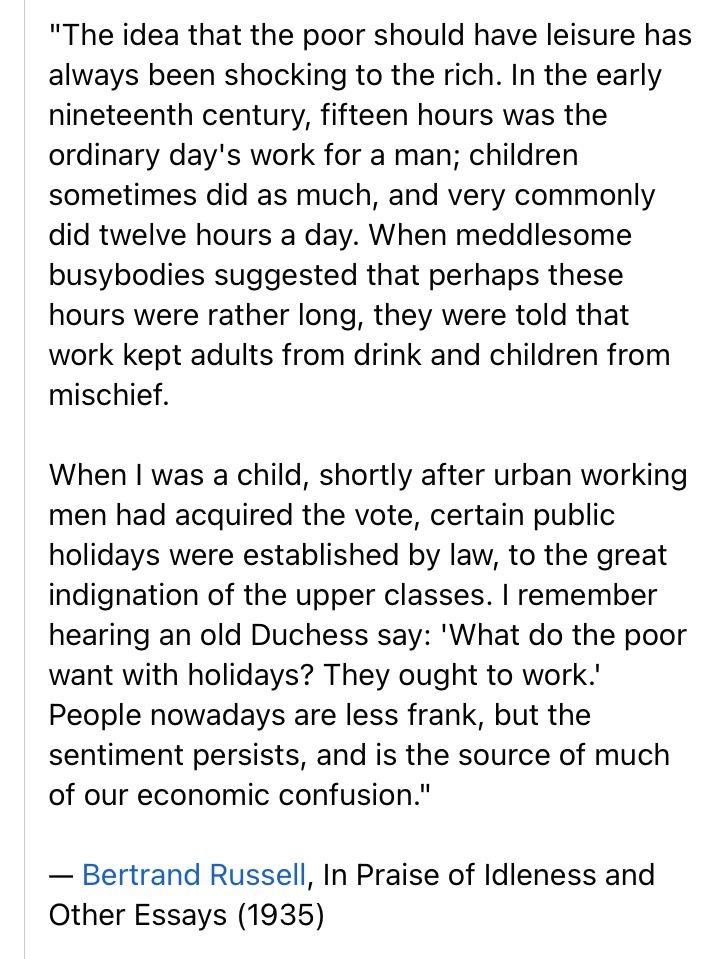 o-blivia:mysharona1987:If you’re wondering why there’s so much resistance to the idea of a 4-day work week, or why automation hasn’t actually led to people working less like it was supposed to…