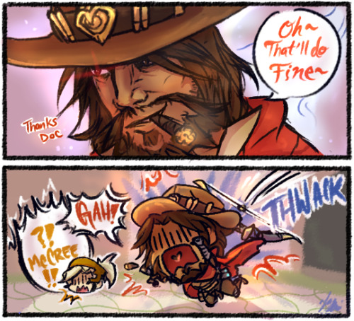 tomostars:I will never get over McCree’s voice. I like to believe Hanzo gets flustered on the battle