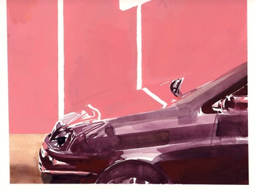 eviecahir: Gloss Drop - a study of a gloss car on Brunswick Street I admired. This print is A3, sign