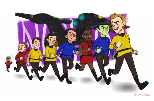 crimsonfireboltart: Trekkin’ with the Enterprise crew