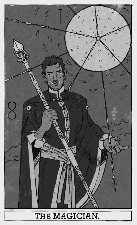 DnD Tarot card commission for Louis Payne 