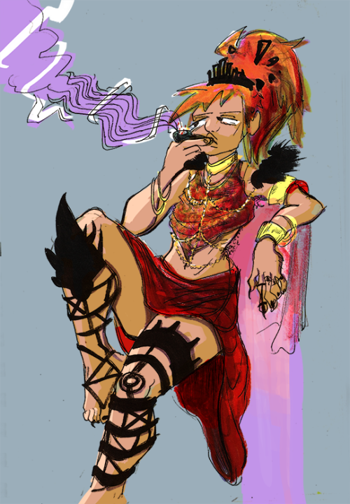 i think at this point in her design i was just straight-up drawing fanart of the empress from Oglaf 