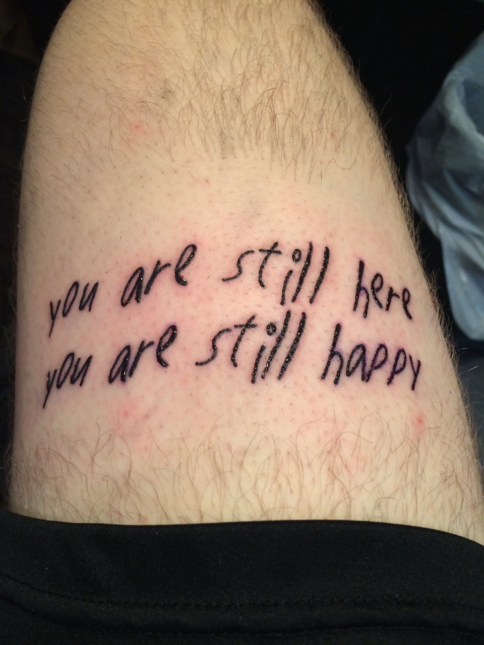33xy:  i got a tattoo on my right thigh that i will probably regret one day