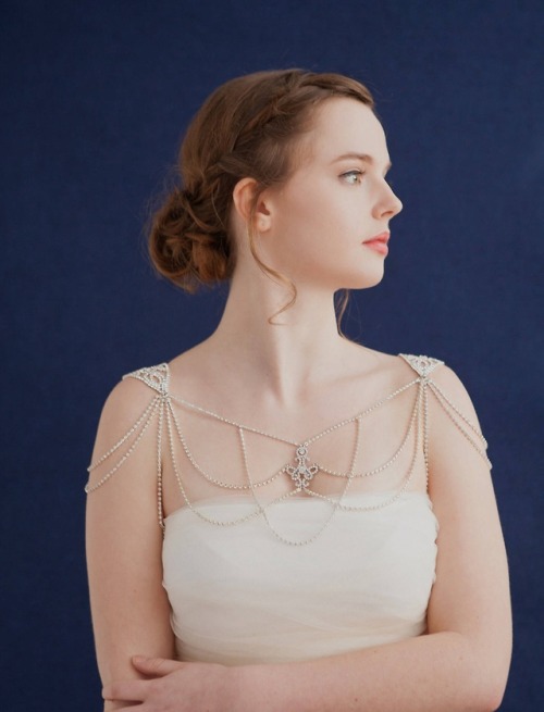 sosuperawesome:Headpieces and Shoulder Necklace, by Rose Red Rose White on Etsy