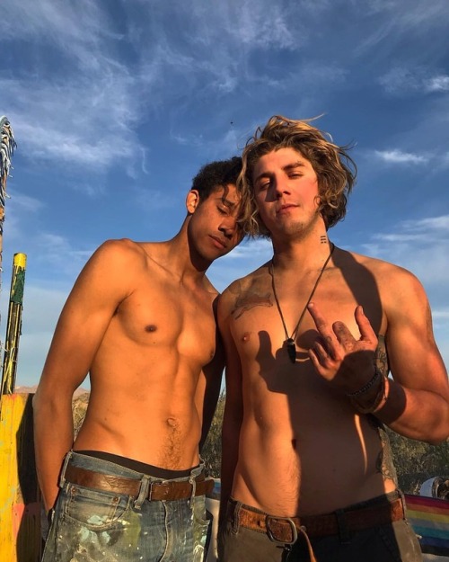 dailykeiynan:Keiynan Lonsdale and Lukas Gage via Instagram
